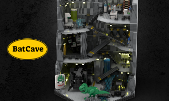 Custom Lego Batman Cave From the Skecth to a model of 4434 parts