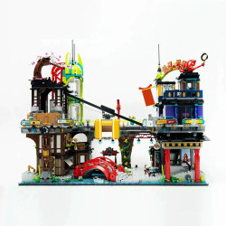 building block moc ninjago city markets bricks toy