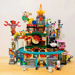 building block monkie kid the city of lanterns bricks toy