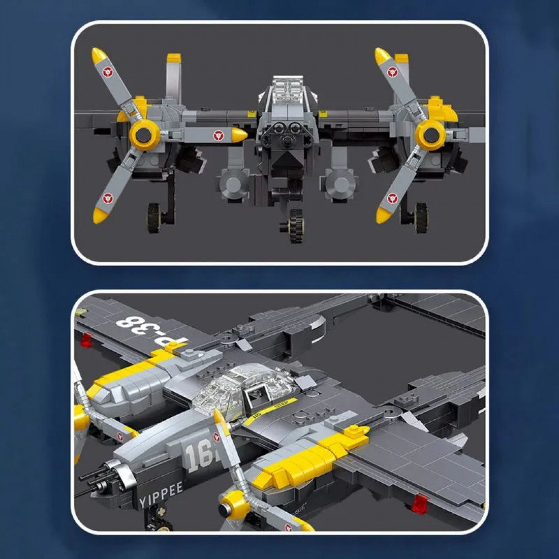 building block ww2 p38 bomber aircraft bricks toys - building-block-ww2 ...