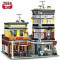 building blocks city street moc sushi bar house bricks toys