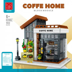 city expert sunshine coffee store house led bricks toy 031062