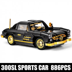 classic sports car moc mercedes 300sl gullwing bricks toy