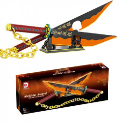creative moc demon slayer nichirin ninja sword bricks toy