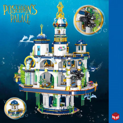 creative moc poseidon palace underwater city mini bricks toy