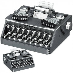 creative moc retro typewriter mini bricks toys 00940