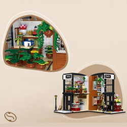 creator expert city flower coffee house bricks toy