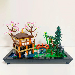 creator expert city moc tranquil garden bricks toy