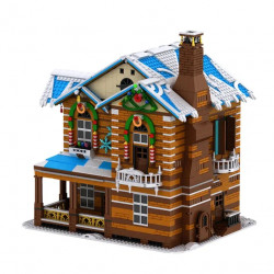 creator expert moc city christmas house bricks toy