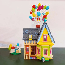 creator expert moc up balloon house bricks toy