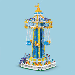 creator expert motorized moc rotary windmill bricks toy