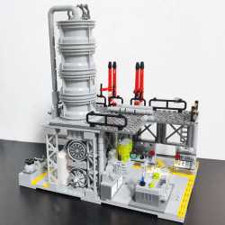 creator experts moc city chemical plant  bricks toy