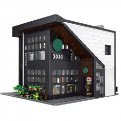 creator experts moc city modern coffee house bricks toy
