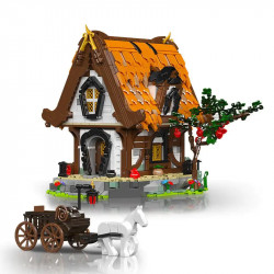 creator ideas moc medieval city log cabin bricks toy