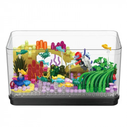 creator moc aquarium fish tank mini bricks toys dz6101
