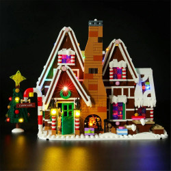diy led light for 10267 gingerbread house