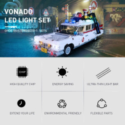 diy led lights set for creator 10274 ghostbusters ecto-1 car