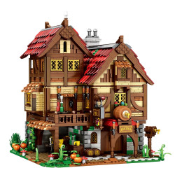 european century moc medieval town bistro bricks toy