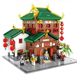 expert creator china town ancient emerald house bricks toy