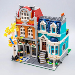 expert moc 10201 creator city book store shop bricks toy