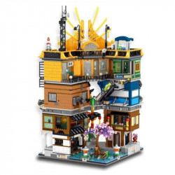 expert moc hong kong city house mini bricks toys
