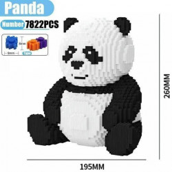 expert moc large panda bear mini bricks toys