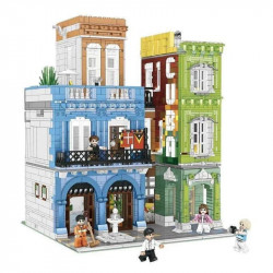 experts moc city hotel mini modular bricks toys