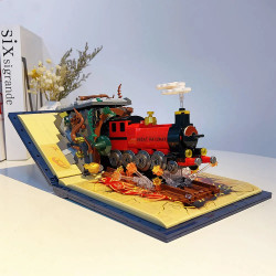harry potter moc hogwarts express train bricks toy