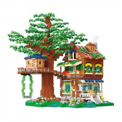 idea expert moc morning tree house mini bricks toys
