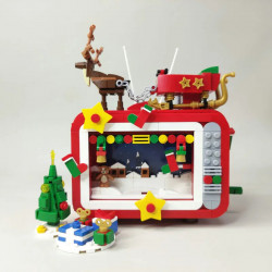 ideas christmas winter santa tv led bricks model kids toys