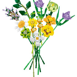 ideas moc creator expert flower bouquet bricks toy