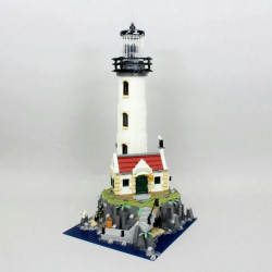 ideas motorized light house moc bricks toy 92882
