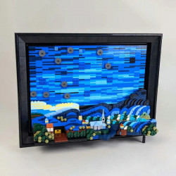 ideas van gogh paint starry night bricks toy moc dk21033