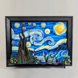 ideas van gogh paint starry night bricks toy moc dk21033