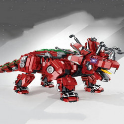 jurassic dinosaur moc mechanical triceratops bricks toy
