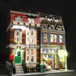 led light set for creator 10218 pet shop