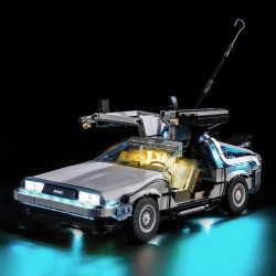 led light set for creator 10300 back to the future time machine car