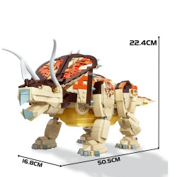 mechanical moc triceratops dinosaur world bricks toy