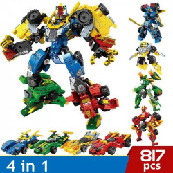 mechanical transformation truck car robot bricks toy