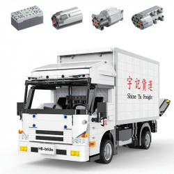medium city truck with tail lift rc app bricks toys moc 22010