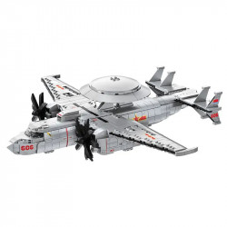 military aircraft moc kj-600 awacs fighter bricks toy