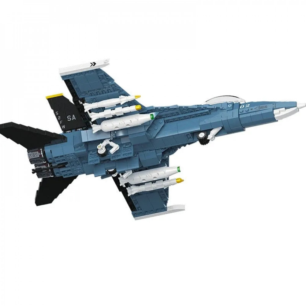 military aircraft tech moc f-16 fighter jet bricks toy - military ...