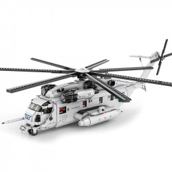 military ch-53 transport helicopter bricks toy
