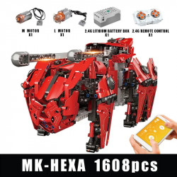 military moc app motorized rc walking tank robot bricks toy