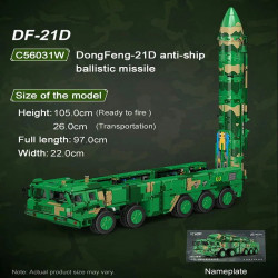 military moc df-21d anti ship ballistic missile vehicle bricks toy