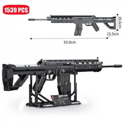 military moc heavy duty smg combat rifle bricks toy