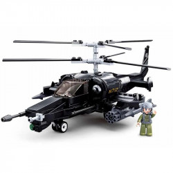 military moc ka50 armed helicopter gunship bricks toy