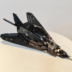 military moc stealth aircraft f-117a nighthawk bricks toy