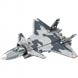 military moc stealth aircraft j-20 fighter jet bricks toy
