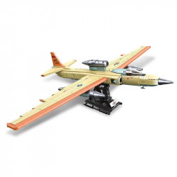military moc u2 reconnaissance aircraft bricks toy